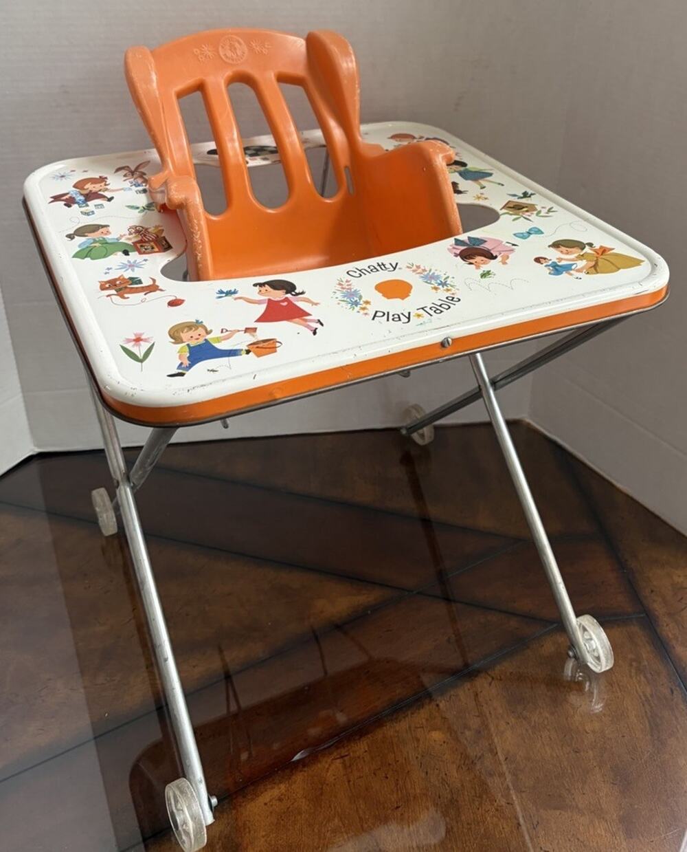Vintage 1963 Mattel Chatty Cathy Play Table On Wheels Hawthorne CA USA